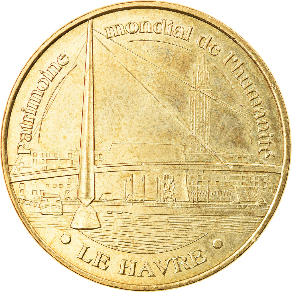 France, Jeton, Le Havre - Patrimoine mondial, 2009, MDP, SUP, Cupro-nickel
