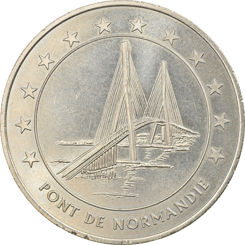 França, 3 Euro, Le Havre - Pont de Normandie, 1996, Euro des villes, AU(55-58)