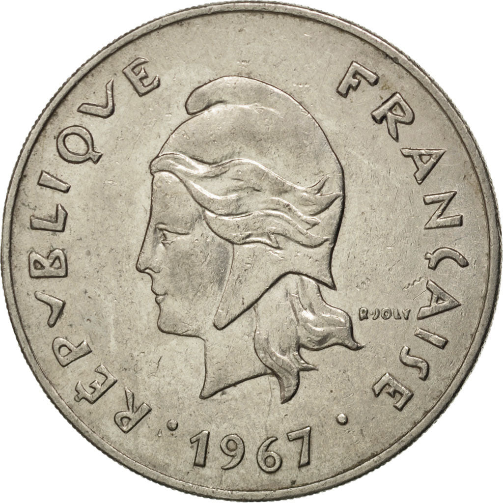 NEW CALEDONIA, 50 Francs, 1967, Paris, KM #7, EF(40-45), Nickel, 33, Lecompte...
