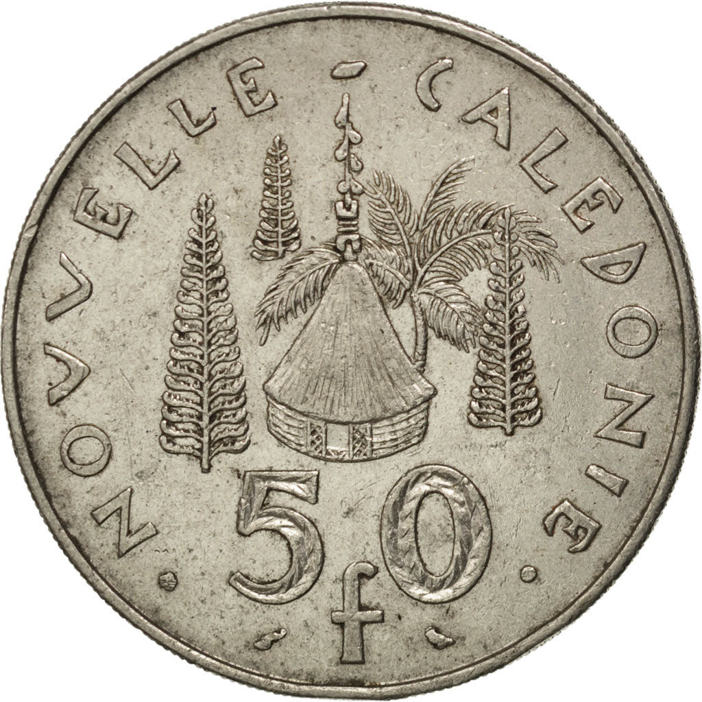 NEW CALEDONIA, 50 Francs, 1967, Paris, KM #7, EF(40-45), Nickel, 33, Lecompte...