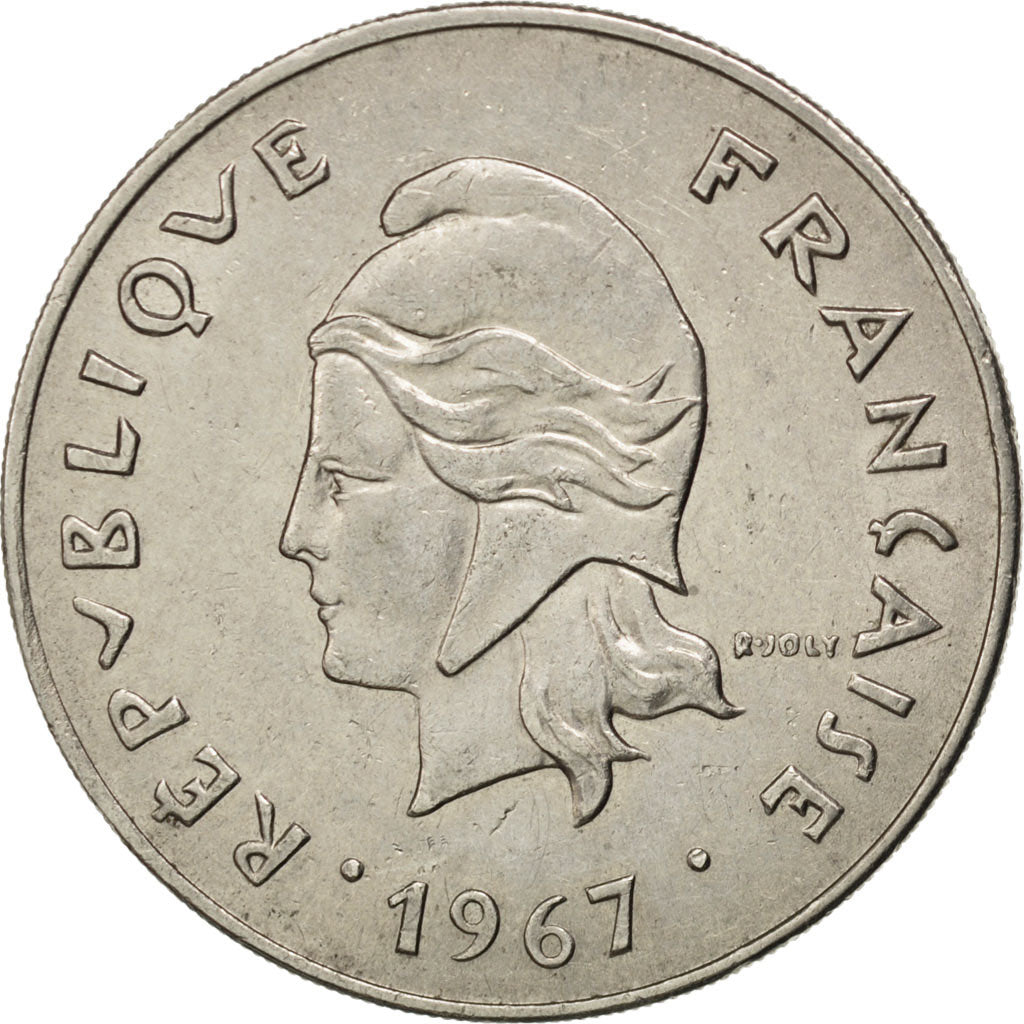 NEW CALEDONIA, 50 Francs, 1967, Paris, KM #7, EF(40-45), Nickel, 33, Lecompte...