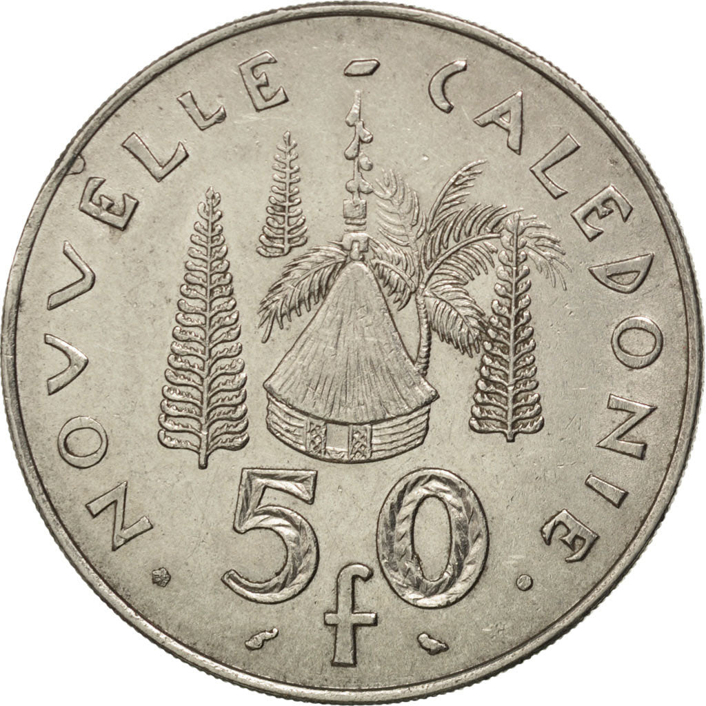 NEW CALEDONIA, 50 Francs, 1967, Paris, KM #7, EF(40-45), Nickel, 33, Lecompte...