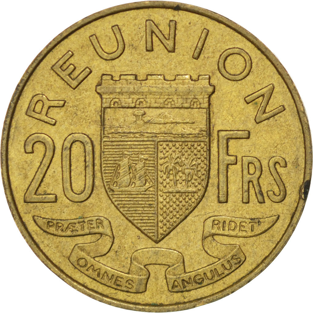REUNION, 20 Francs, 1962, KM #11, EF(40-45), Aluminum-Bronze, Lecompte #91, 3.99