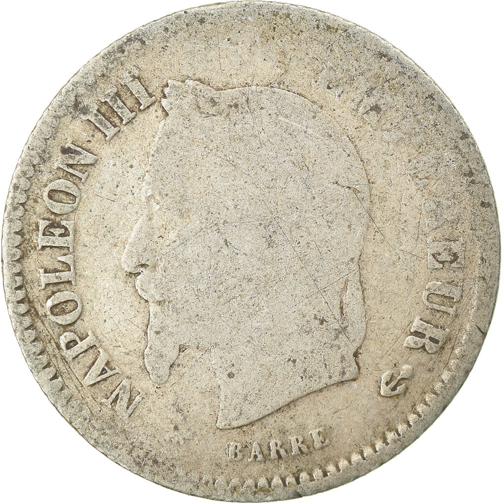 Monnaie, France, Napoleon III, Napoléon III, 20 Centimes, 1867, Paris, B+