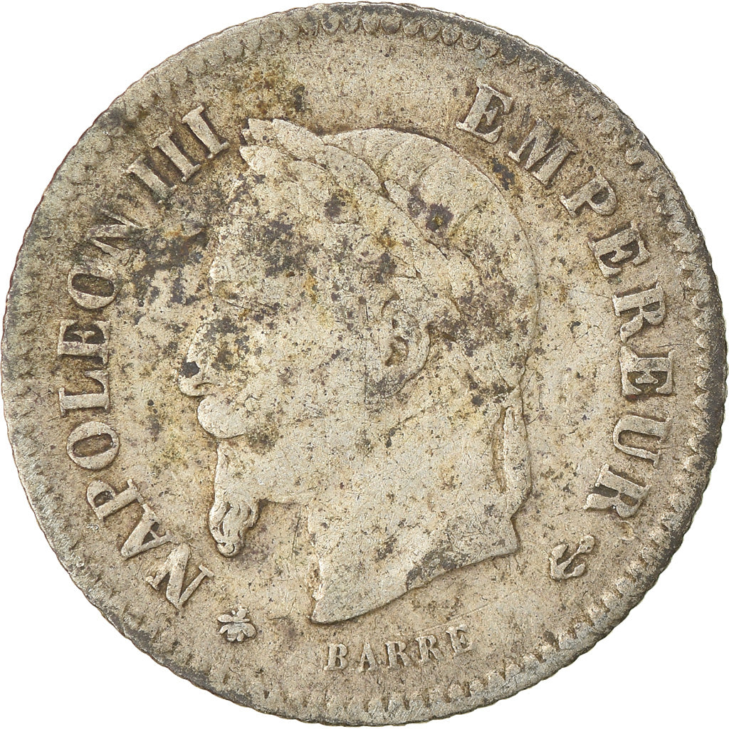 Moneda, Francia, Napoleon III, Napoléon III, 20 Centimes, 1867, Paris, BC
