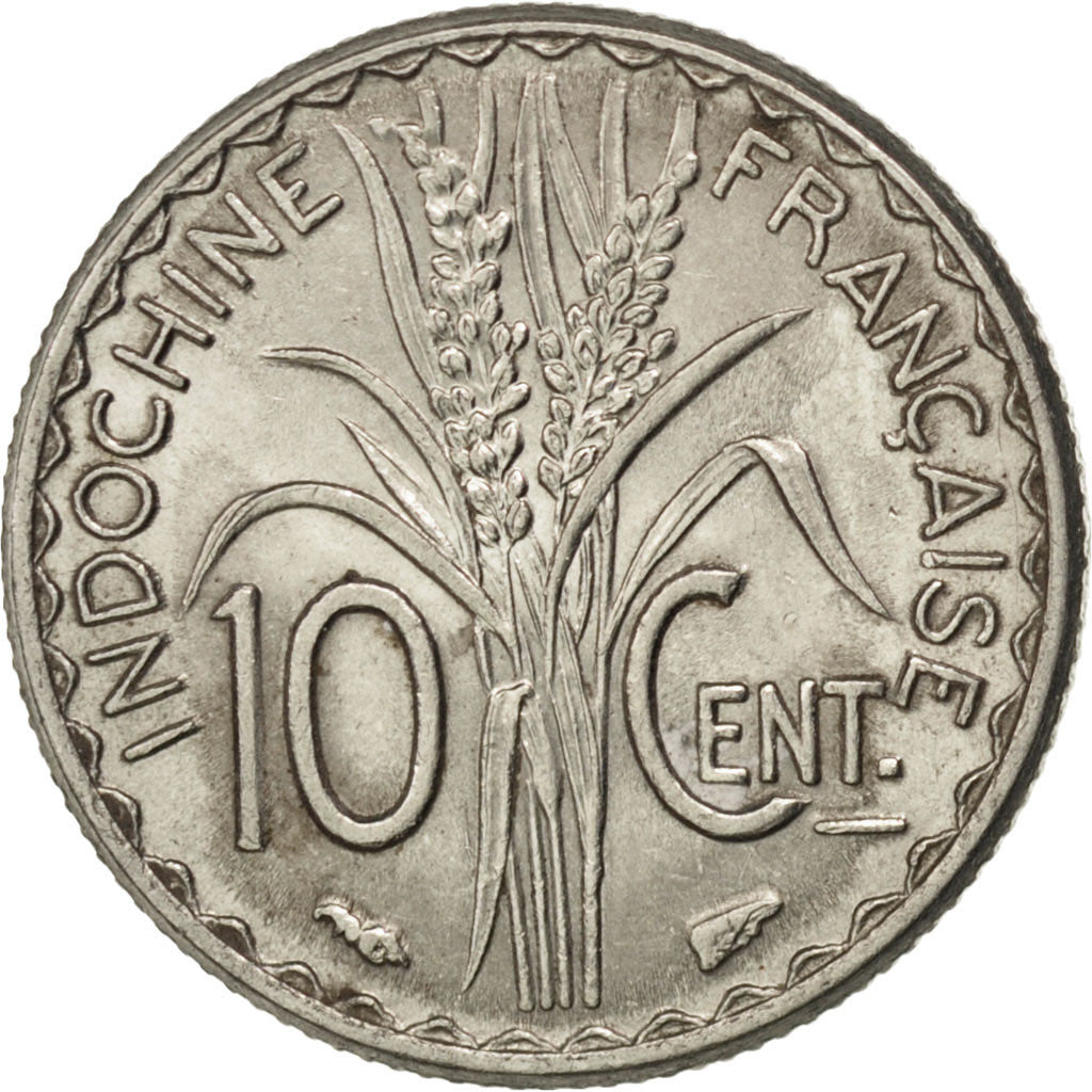 Coin, French Indochina, 10 Cents, 1940, AU(50-53), Nickel, KM:21.1, Lecompte:178