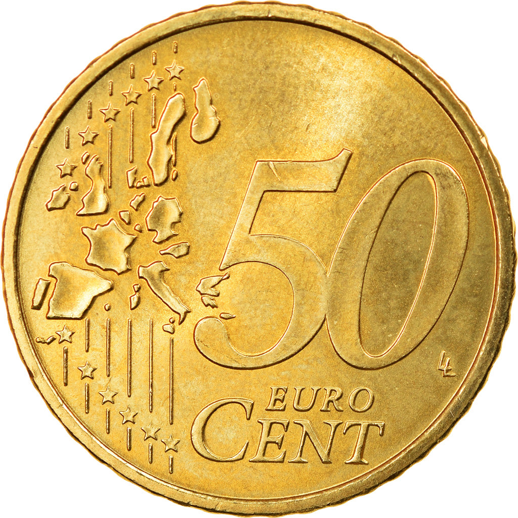 Portugal, 50 Euro Cent, 2004, Lisbon, MS(63), Latão, KM:745