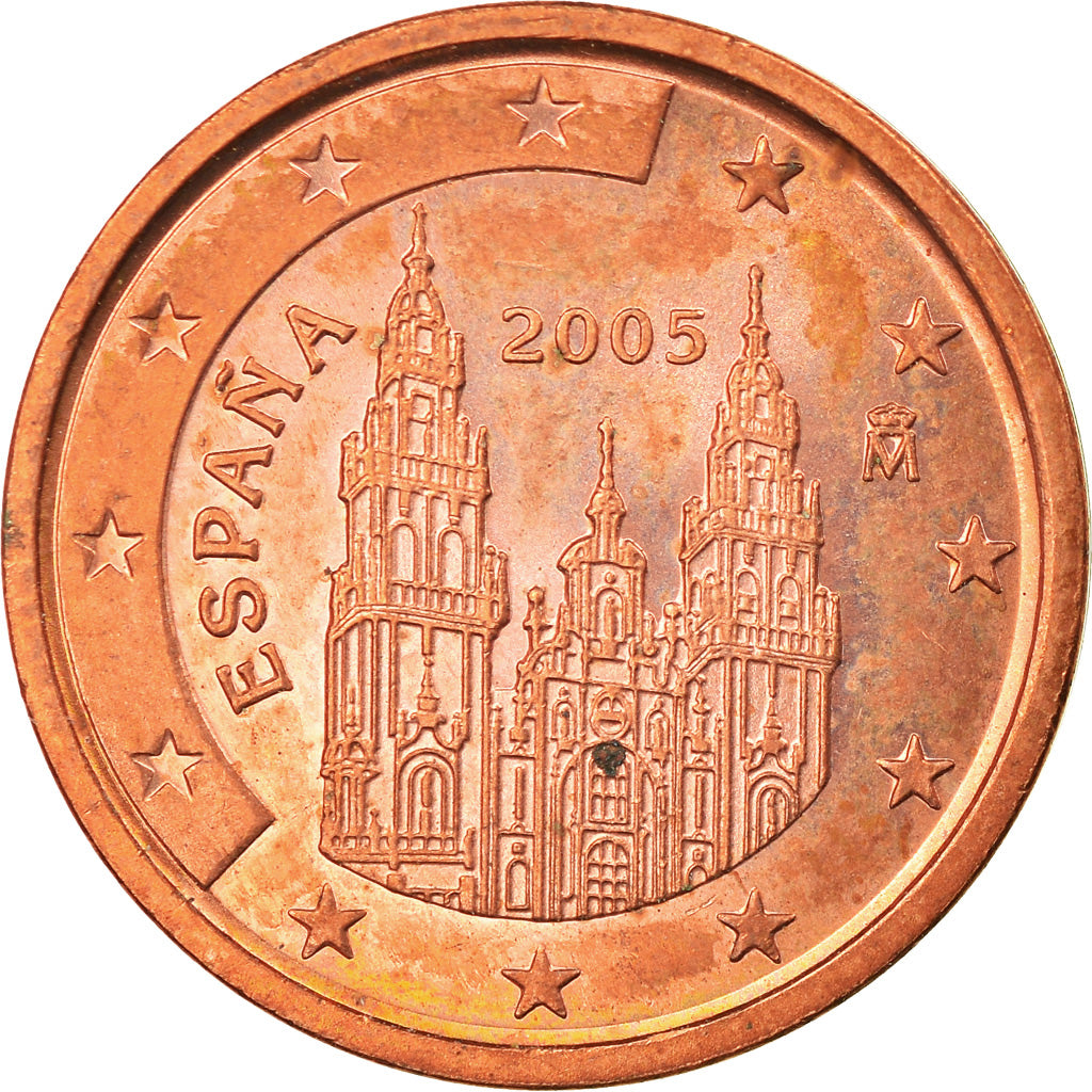 Spanien, 2 Euro Cent, 2005, Madrid, SS, Copper Plated Steel, KM:1041