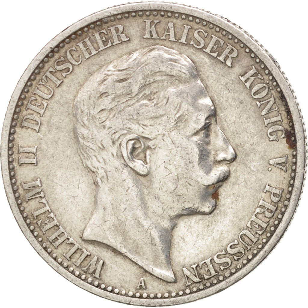 German States, 2 Mark, 1908, Berlin, KM #522, EF(40-45), Silver, 28, 11.06
