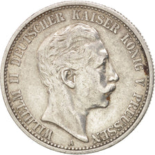 German States, 2 Mark, 1908, Berlin, KM #522, EF(40-45), Silver, 28, 11.06