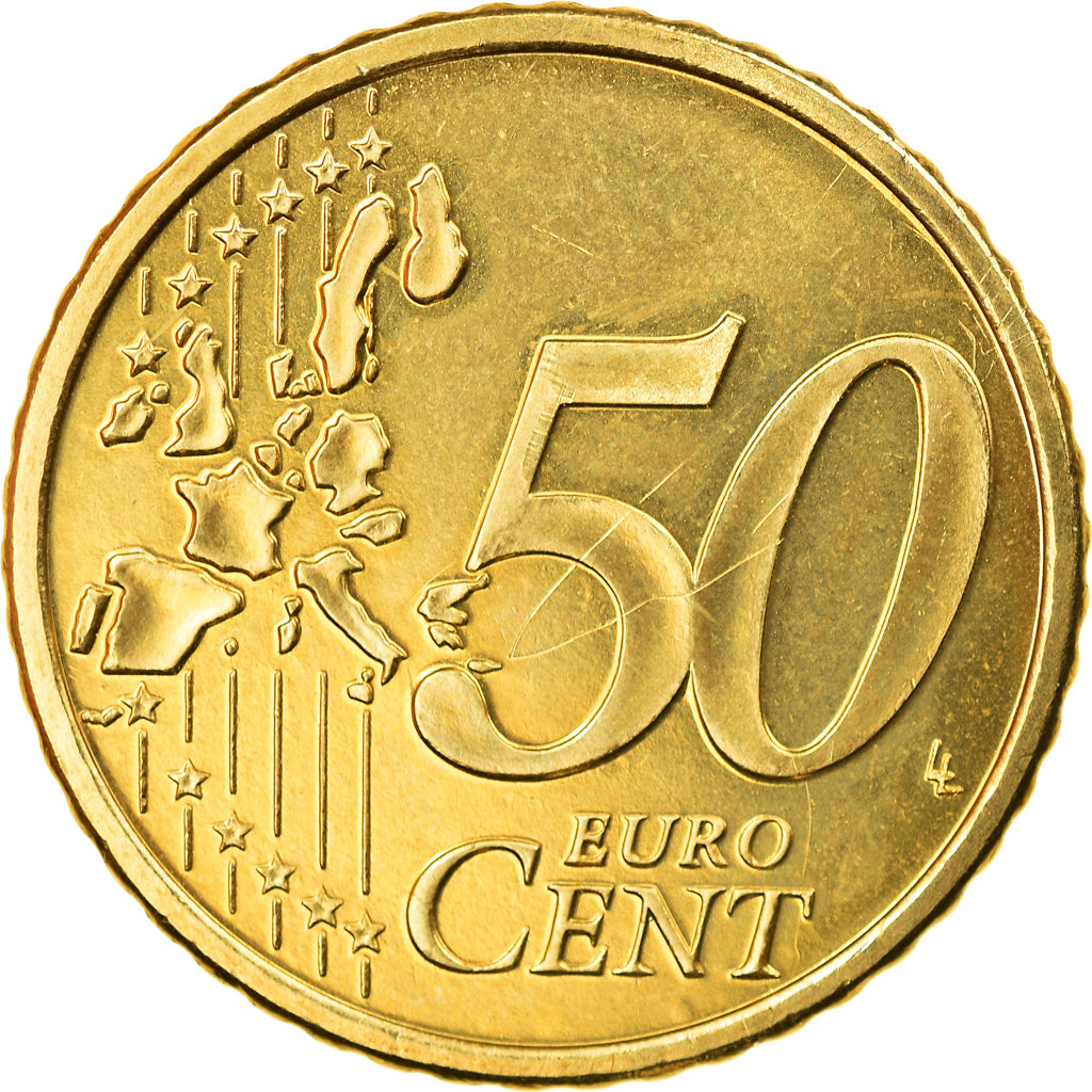 Finland, 50 Euro Cent, 2002, Vantaa, AU(55-58), Brass, KM:103