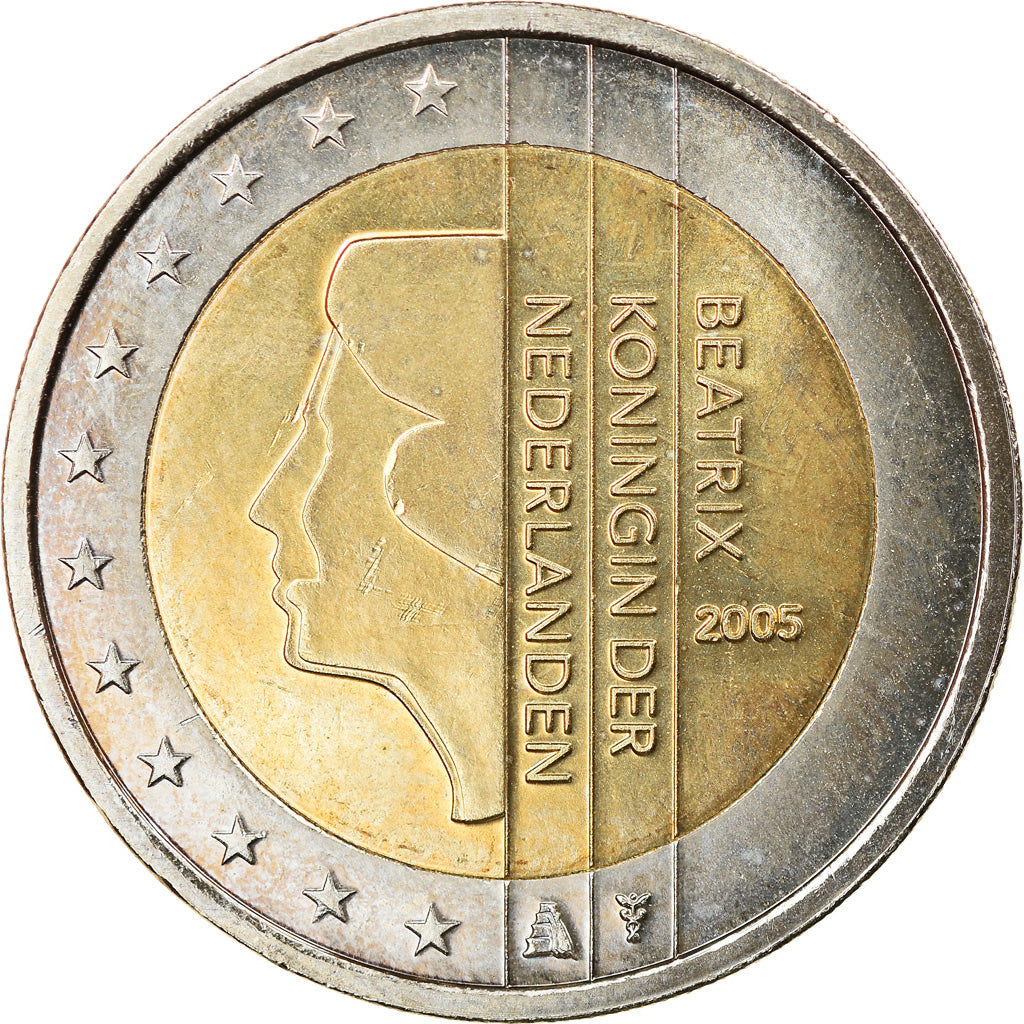 Países Baixos, 2 Euro, 2004, Utrecht, MS(63), Bimetálico, KM:241
