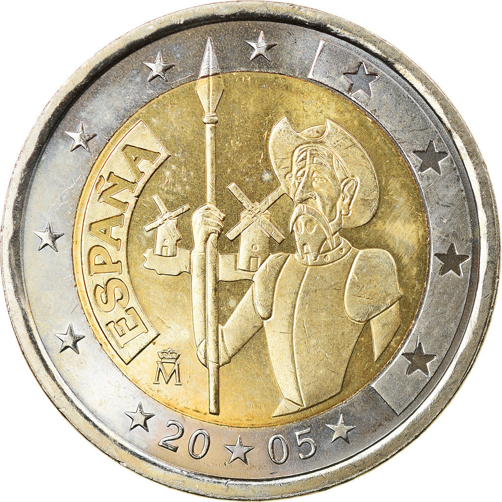 Spain, 2 Euro, Don Quichotte, 2005, Madrid, MS(63), Bi-Metallic, KM:1063