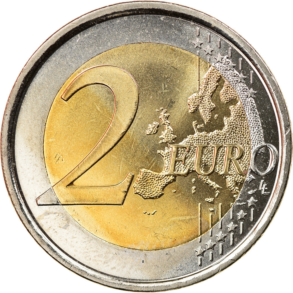 Spain, 2 Euro, 10 ans de l'Euro, 2012, Madrid, MS(63), Bi-Metallic, KM:1252