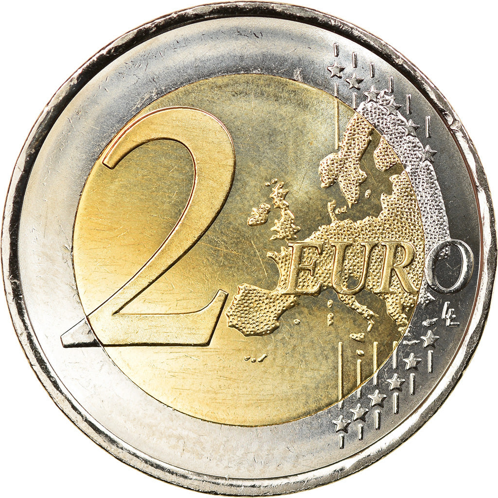 Hiszpania, 2 Euro, Flag, 2015, MS(63), Bimetaliczny