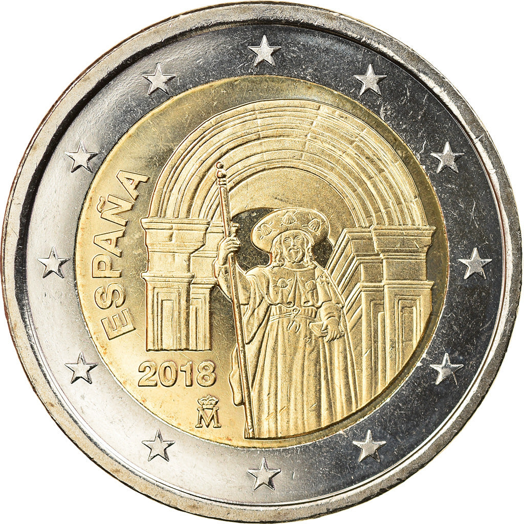 Spain, 2 Euro, Saint-Jacques de Compostelle, 2018, MS(63), Bi-Metallic