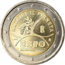 Italy, 2 Euro, Exposition universelle de Milan, 2015, MS(63), Bi-Metallic