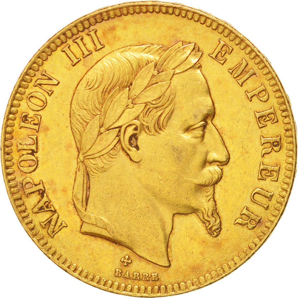 Coin, France, Napoleon III, Napoléon III, 100 Francs, 1869, Strasbourg
