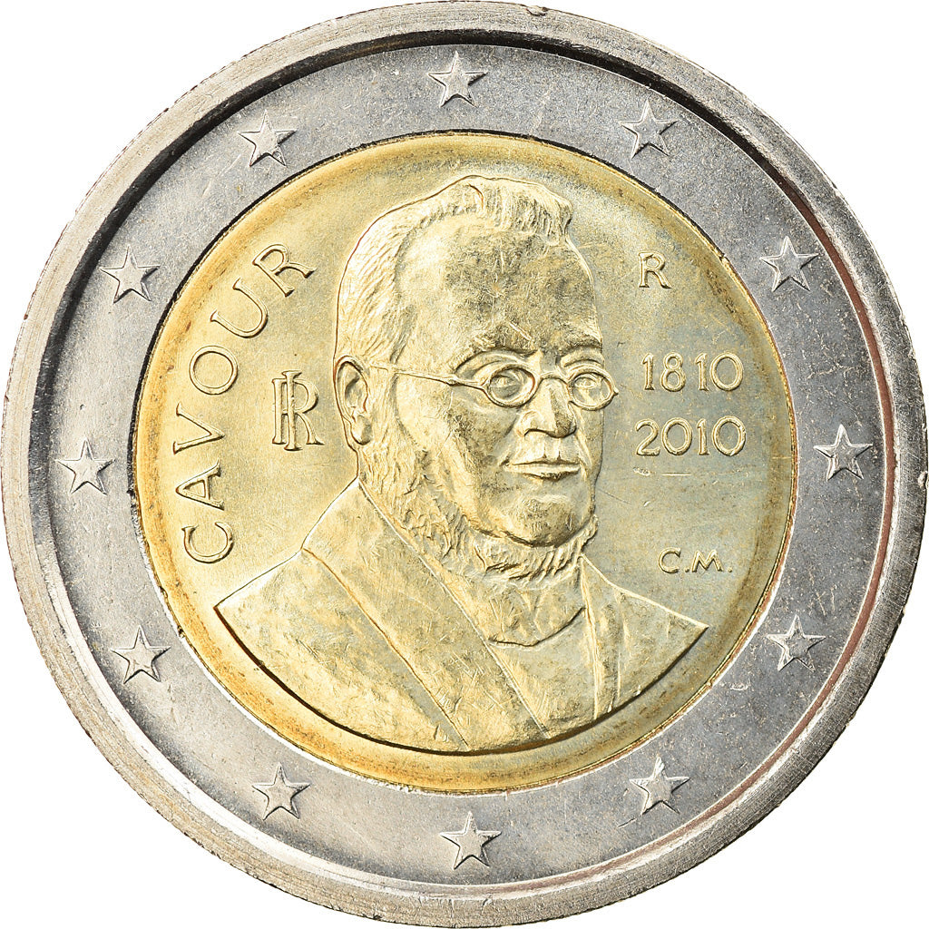 Italia, 2 Euro, Comte de Cavour, 2010, Rome, SPL, Bi-metallico, KM:328