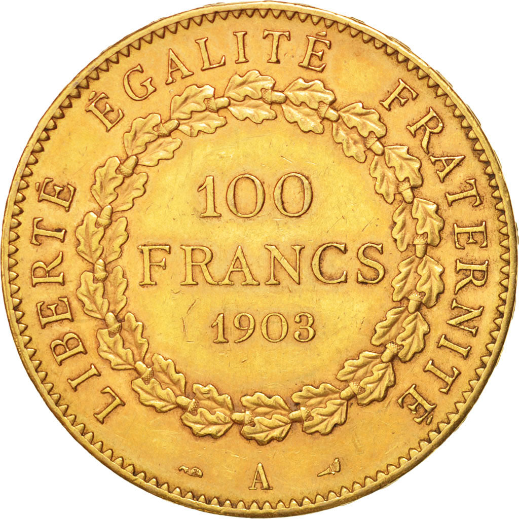FRANCE, Génie, 100 Francs, 1903, Paris, KM #832, AU(50-53), Gold, Gadoury #1137a