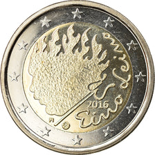 Finland, 2 Euro, Eino Leino, 2016, Vantaa, MS(63), Bi-Metallic