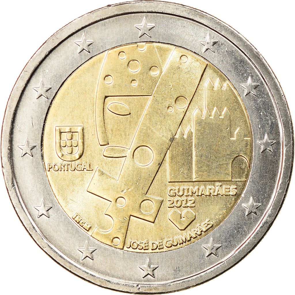 Portugal, 2 Euro, Guimaraes, 2012, Lisbon, MS(63), Bi-Metallic, KM:813