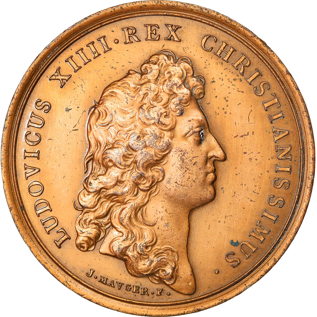 France, Medal, Louis XIV, La Devise du Roi, History, 1663, Mauger, Restrike