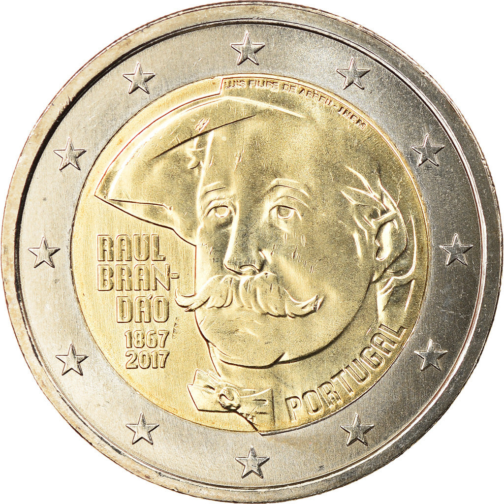Portugal, 2 Euro, Raul Brandao, 2017, Lisbon, MS(63), Bi-Metallic