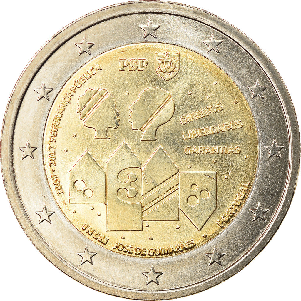 Portugal, 2 Euro, Police de la sécurité publique, 2017, Lisbon, MS(63)