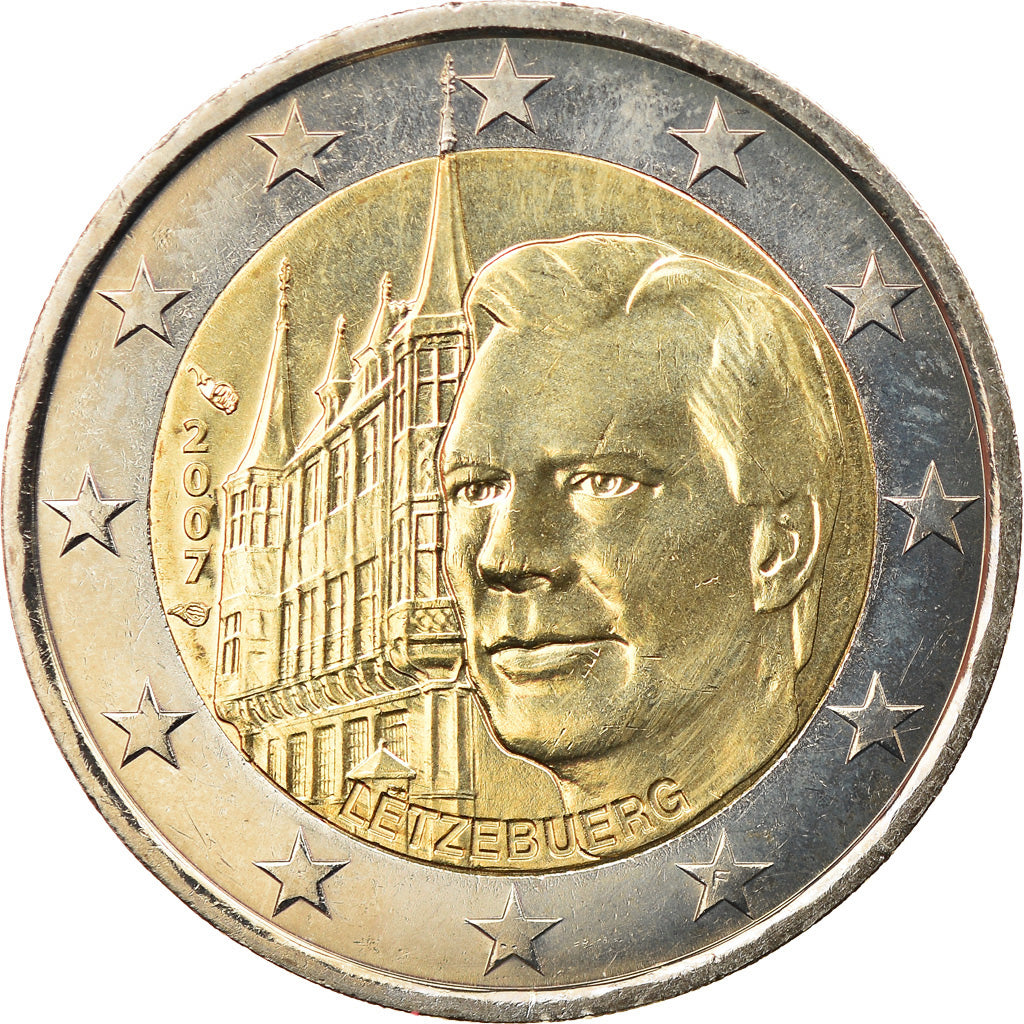 Lussemburgo, 2 Euro, Palais Grand-Ducal, 2007, Paris, SPL, Bi-metallico, KM:95