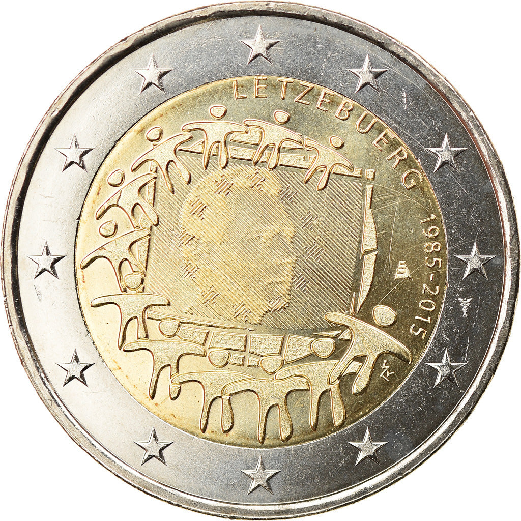 Luxembourg, 2 Euro, Drapeau européen, 2015, Utrecht, SPL, Bi-Metallic
