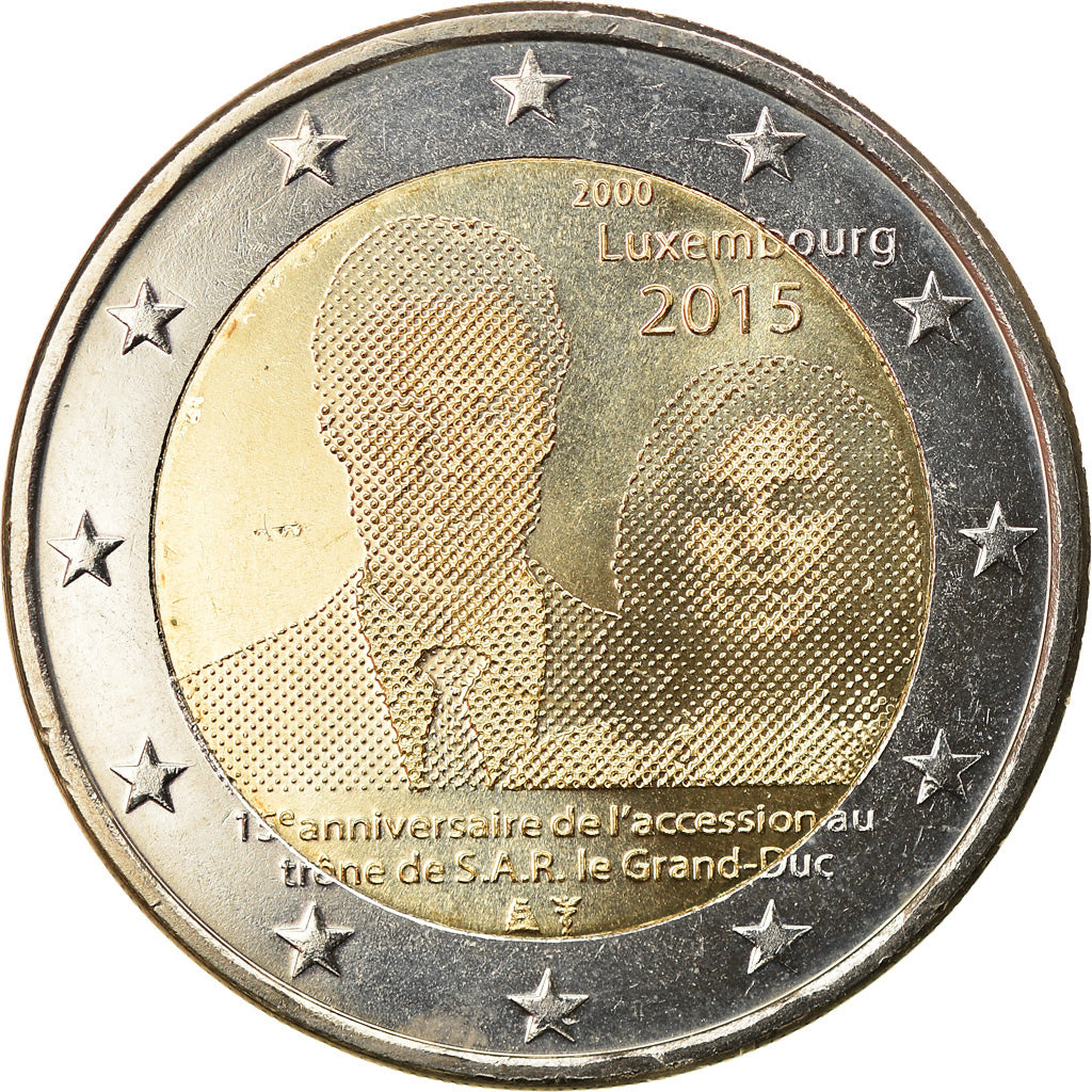 Luxembourg, 2 Euro, 15ème anniversaire de l’accession au trône, 2015