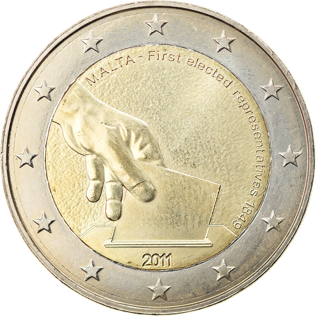Malta, 2 Euro, Election des premiers représentants, 2011, Paris, MS(63)