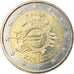 Malta, 2 Euro, 10 ans de l'Euro, 2012, MS(63), Bi-Metallic, KM:139