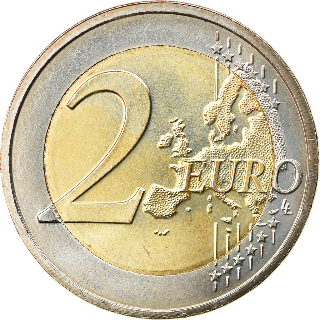 Malta, 2 Euro, 10 ans de l'Euro, 2012, MS(63), Bi-Metallic, KM:139