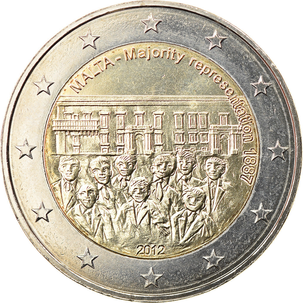 Malte, 2 Euro, Majorité au Conseil des Représentants, 2012, SPL, Bi-Metallic