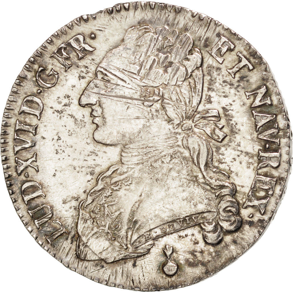 Monnaie, France, Louis XVI, 1/2 Écu, 1/2 ECU, 44 Sols, 1790, Metz, TTB+