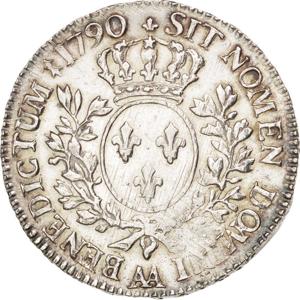 Monnaie, France, Louis XVI, 1/2 Écu, 1/2 ECU, 44 Sols, 1790, Metz, TTB+