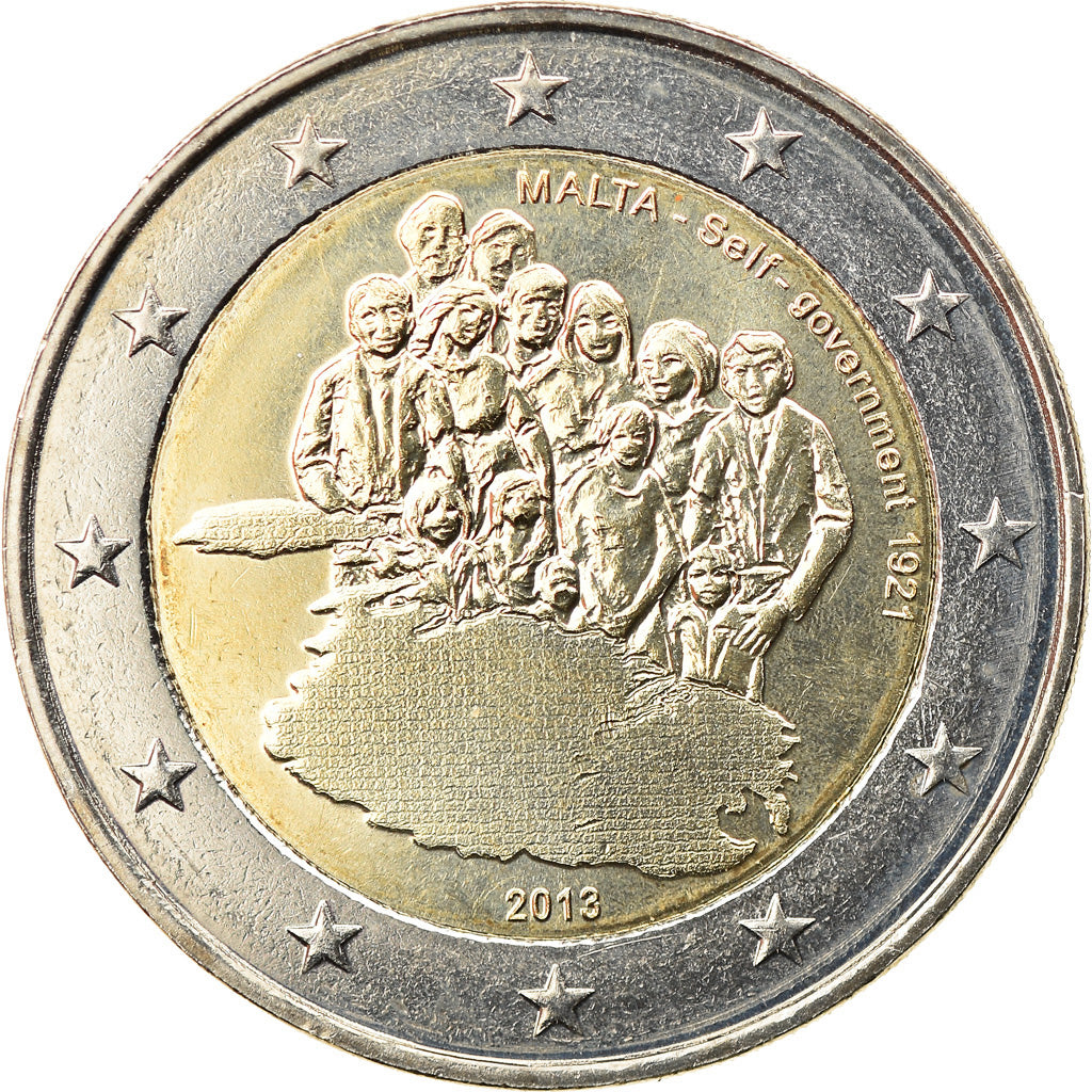 Malta, 2 Euro, Autonomie gouvernementale de 1921, 2013, Paris, MS(63)
