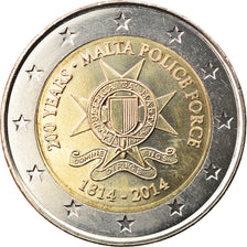 Malta, 2 Euro, 200ème anniversaire de la force de police, 2014, Paris, MS(63)