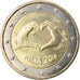 Malta, 2 Euro, L'amour, 2016, Paris, MS(63), Bi-Metallic