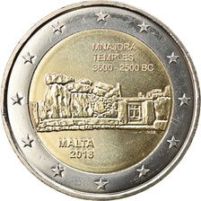 Malta, 2 Euro, Les Temples de Mnajdra, 2018, Paris, MS(63), Bi-Metallic