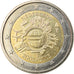 Netherlands, 2 Euro, 10 ans de l'Euro, 2012, Utrecht, MS(63), Bi-Metallic
