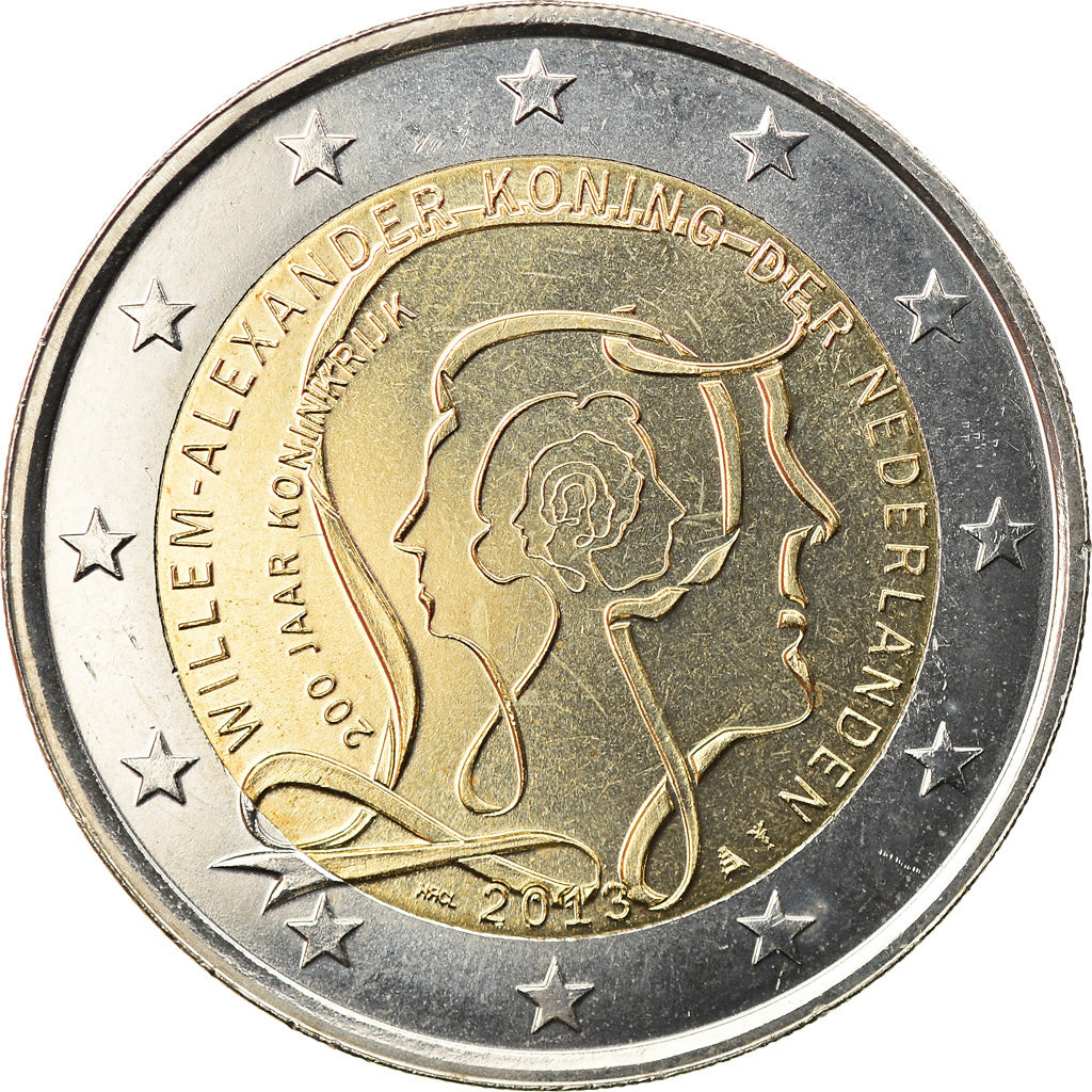 Netherlands, 2 Euro, Bicentenaire du Royaume des Pays-Bas., 2013, Utrecht