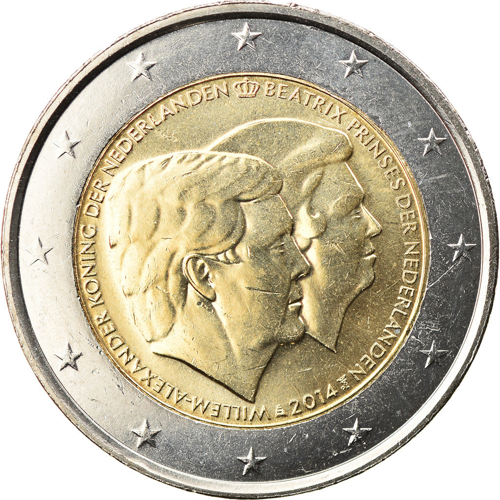 Netherlands, 2 Euro, La Reine Beatrix et le roi Willem-Alexander., 2014