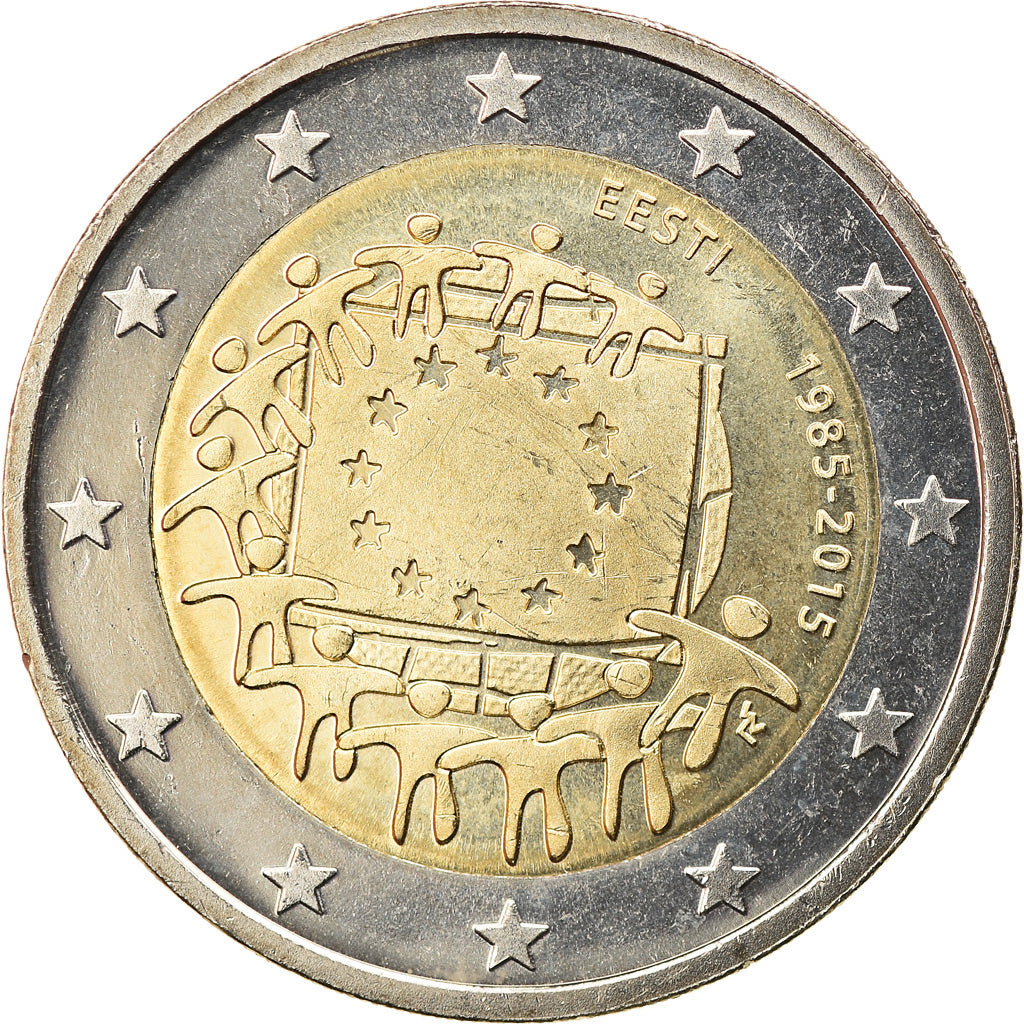 Estonia, 2 Euro, Drapeau européen, 2015, Vantaa, MS(63), Bi-Metallic