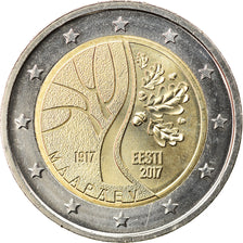 Estonia, 2 Euro, Le chemin de l'indépendance, 2017, Vantaa, MS(63), Bi-Metallic