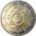 IRELAND REPUBLIC, 2 Euro, 10 ans de l'Euro, 2012, Sandyford, MS(63)