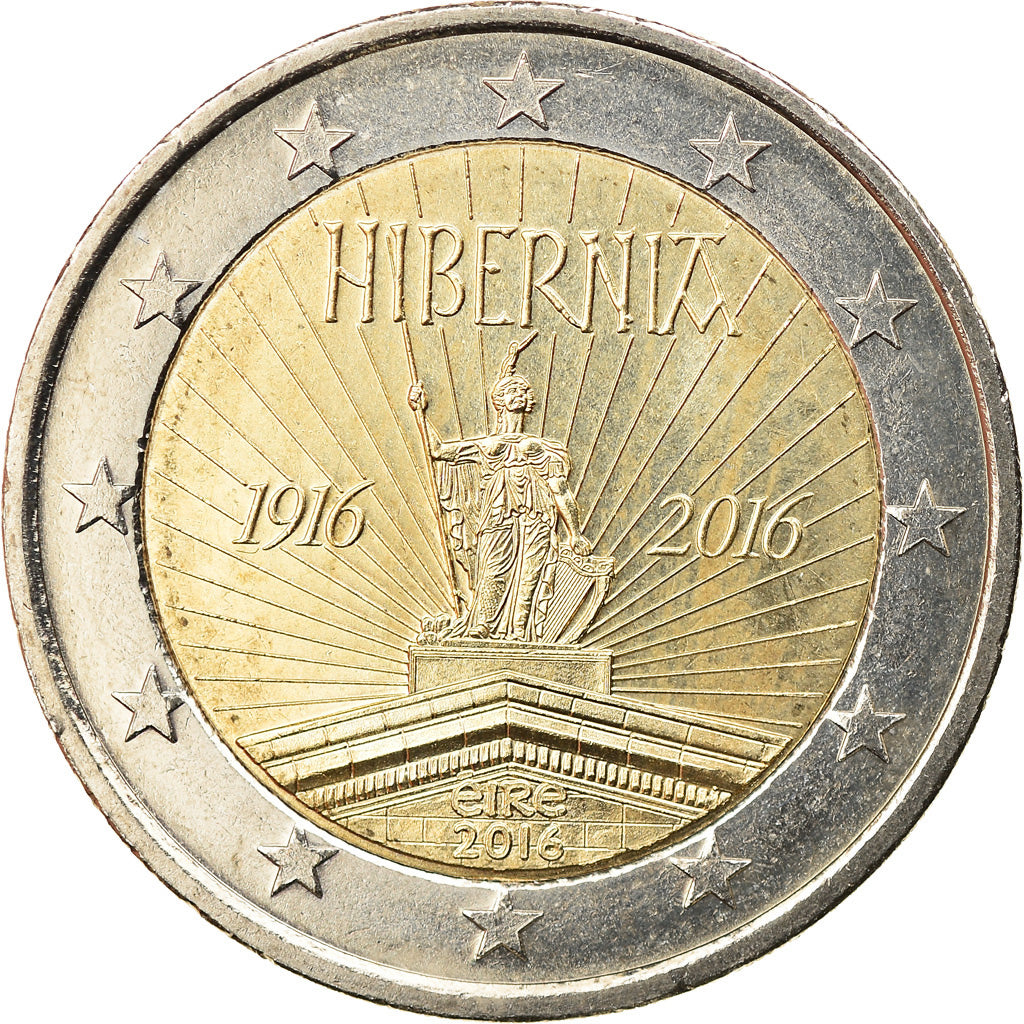 Ireland, 2 Euro, Hibernia, 2016, Sandyford, AU(55-58), Bi-Metallic