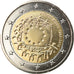 Cyprus, 2 Euro, Drapeau européen, 2015, MS(63), Bi-Metallic